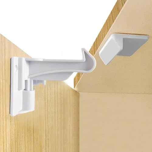 Invisible Baby Proofing Cabinet Latch Locks, 10 Pack, No Drilling or Tools Required, Works with Most Cabinets and Drawers, Countertop Overhangs, Highly Secure