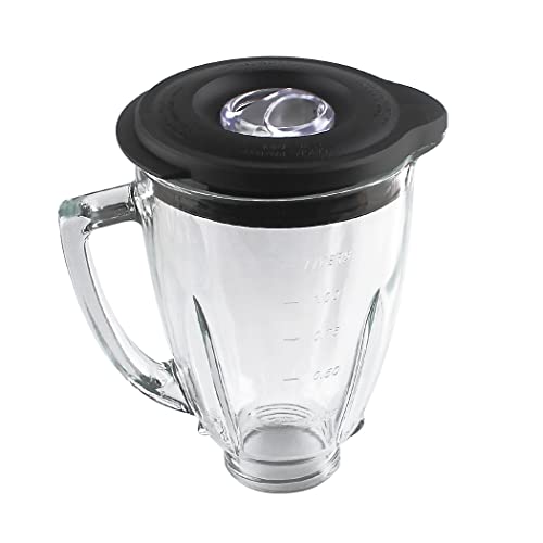 Oster Blender Replacement Glass Jar 6-Cup with Blade, Includes Lid and Gasket
