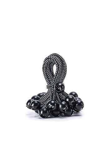 Aegero 30 Pack Heavy Duty 6-Inch Ball Bungee Cords Black/White for Camping and Utility
