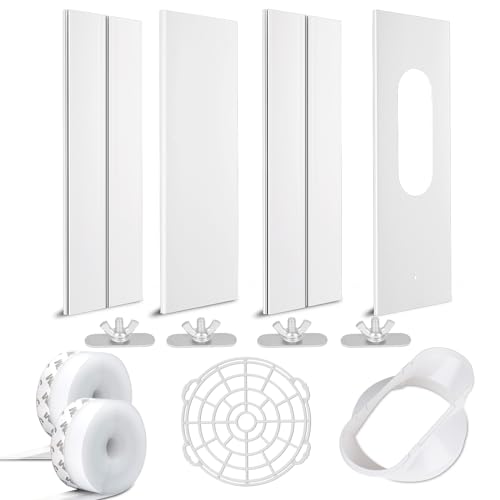 SunDiao 5.1 Inch Portable Air Conditioner Window Kit with 2-Pack 3m Seal, Sliding Window Vent for Exhaust Hose