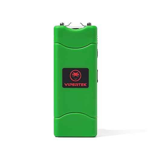 VIPERTEK VTS-881 Micro Stun Gun for Self Defense Rechargeable with LED Flashlight