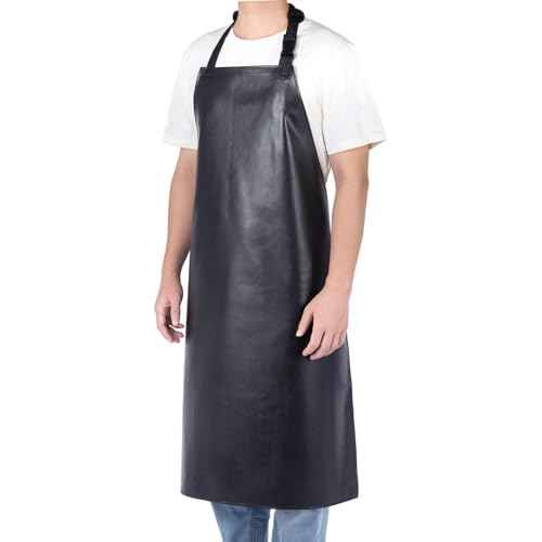 Homsolver Heavy Duty Vinyl Waterproof Apron for Unisex Adult, Ultra Lightweight, Chemical Resistant Industrial Work Apron