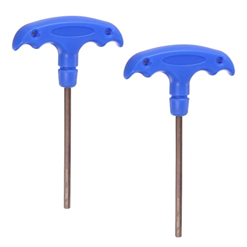 HARFINGTON 2pcs H4 T-Handle Hex Key Wrench 4mm S2 Steel T-Key Inner Hexagon Spanner Repair Tool