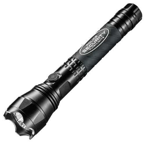 Police Security Little Nellie¢â 2000 Lumen Tactical Flashlight ? Heavy-Duty Aluminum, Slide Focus, 5 Modes, 400m Beam, Water Resistant, ? High-Powered LED Flashlight for Emergency, Work, & Outdoor Use