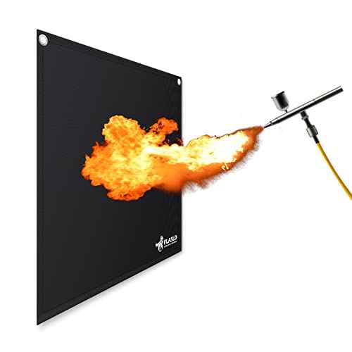 FLASLD Magnet Flame Protector for Soldering and Brazing, 18''x18'' High-Temperature PlumberPad Heat Shield, Fire Resistant Welding Mat