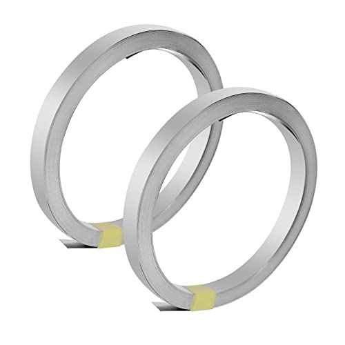 Create idea 2x Nickel Strip 10m Nickel Plated Steel Strip 0.15x8mm Battery Nickel Strip Tape 18650 Soldering Tab for Soldering Li-Po Battery NiMh NiCd Battery and Spot Welding