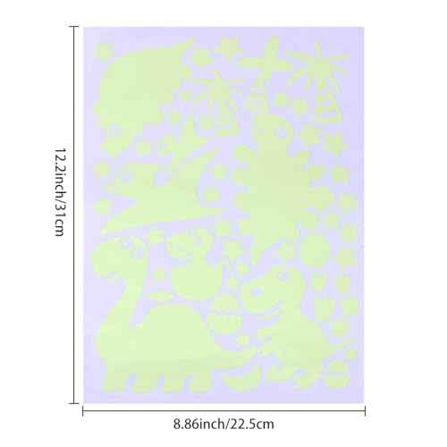 Wall Decals Glow in Dark, BENBO Dinosaurs Decorations Peel DIY Luminous Vinyl Wall Stickers for Kids Girls Bedroom Home Nursery