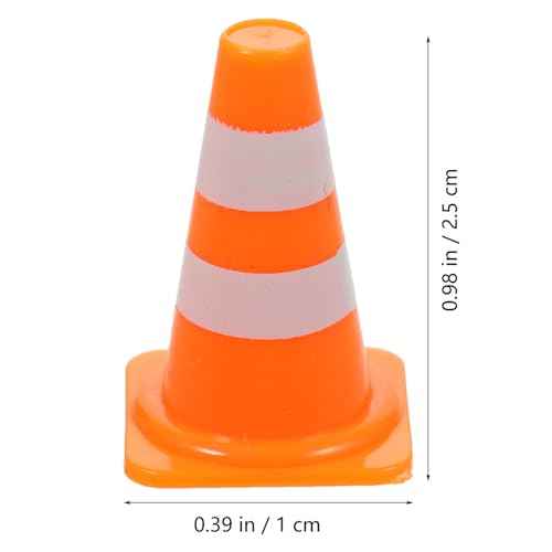 30Pcs Mini Traffic Cones, 1in Mini Cones Roadblock Construction Signs, Tiny Traffic Toys Training Scene Roadblocks, Multifunctional Building Theme Party Sports Activity Models