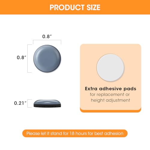 Aieve 8Pcs Appliance Sliders for Countertop – Small Self-Adhesive PTFE Friction Pads