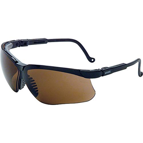 Honeywell Uvex by Genesis Safety Glasses with Uvextreme Anti-Fog Coating, Black Frame