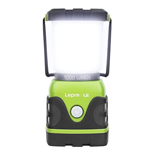 Lepro 1000LM Battery Powered LED Camping Lantern - Green, 4 Light Modes