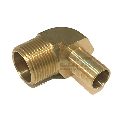 5/8 HOSE BARB ELBOW X 3/4 MALE NPT Brass Pipe Fitting Thread Gas Fuel