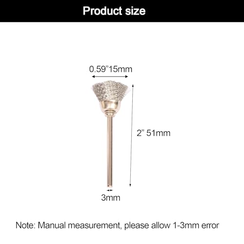 30 pcs Stainless Steel Cup Brushes Wire Brush Rust Paint Removal Bits Polishing for Rotary Tools (Cup Type)