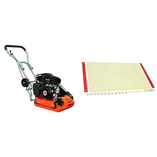 YARDMAX 1850 lb Plate Compactor with Pad Bundle for Residential Paving