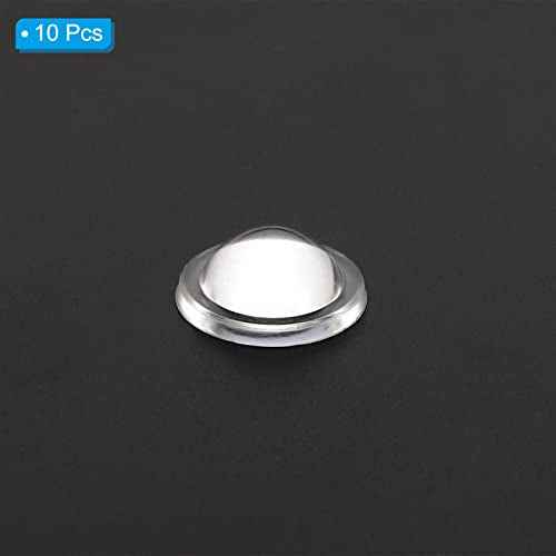 PATIKIL Diameter 10.3mm Height 4.2mm Flat Convex Lens, 10 Pcs Acrylic LED Optical Convex Condenser Lens for LED Flashlight Bike Head Lamp, Transparent