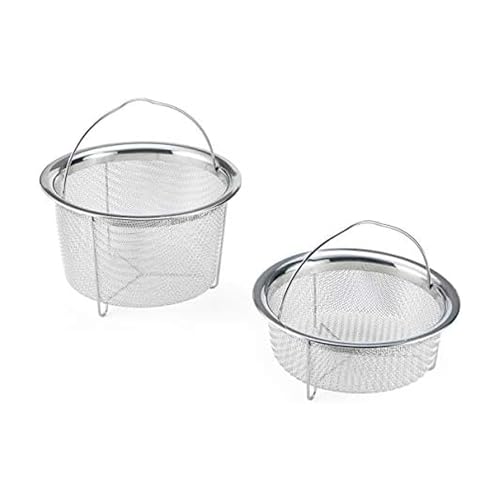Instant Pot Mesh Steamer Basket Set - Stainless Steel Dual-Purpose Steamer & Strainer