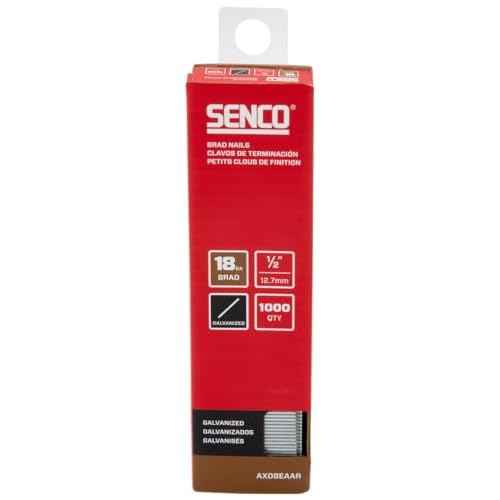 SENCO AX08EAAR 1/2" 18 Gauge Brad Nails, Galvanized Finish 1,000 Count Pack