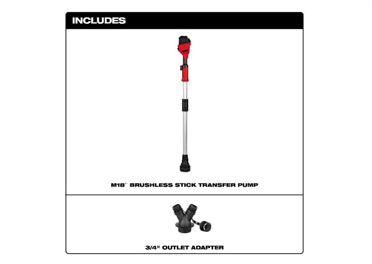 2940-20 For Milwaukee M18 Brushless Stick Transfer Pump (Bare Tool) + TPT Premium cart tecforeman
