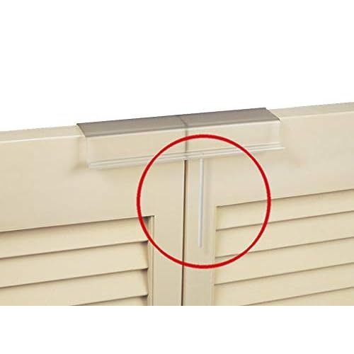 Mommy's Helper Slide-Lok Bi-Fold Door Lock, Baby Lock (Pack of 1), Closet Locks for Double Doors, Fits Most Doors - Included Shim Makes Tighter Fit for Thin Doors