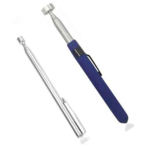 Telescoping Magnetic Pickup Tool - Extendable Stick 2Pcs Includes 8LB & 2LB Magnet for Mechanics, Car Tools, Reaching Hard-to-Reach Areas