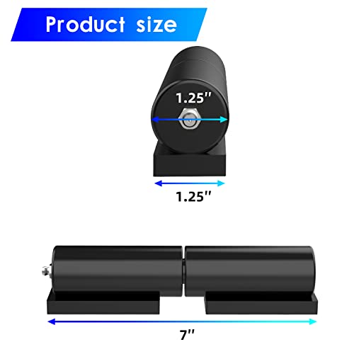 Letowe 7-Inch Heavy Duty Weld-On Gate Hinges 2 Pack Black Iron 900lbs Capacity