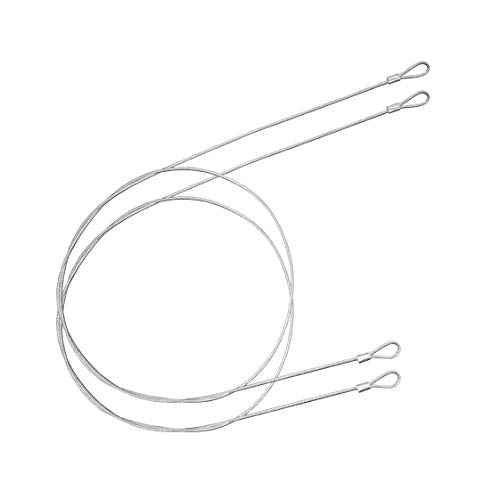 OMOTOOL Safety Cable Lock (2 Pack) 48" Long Stainless Steel Tether Lanyard Luggage Lock Safety Cable for gopro,Action Cameras