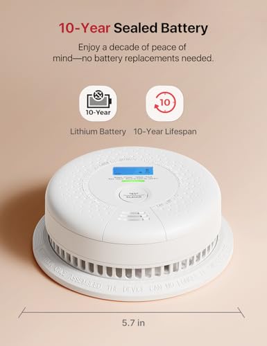 X-Sense 2-in-1 Smoke & Carbon Monoxide Detector 1-Pack, Easy Install