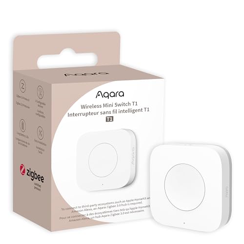 Aqara Zigbee 3.0 Wireless Mini Switch T1 Smart Button, No Wiring Needed