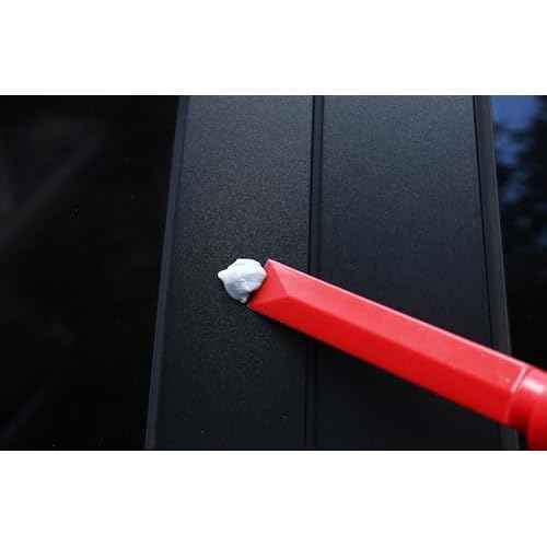 Plastic Razor Blade Scraper - 4-Piece Plastic Scraper Chisel Set, 3/4" to 1-1/2" Widths, Chemical Resistant No-Marring Tool for Adhesives and Paint Removal