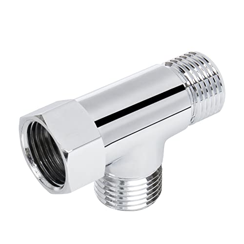 NearMoon Chrome Finish 3 Way Brass Diverter Valve - G1/2