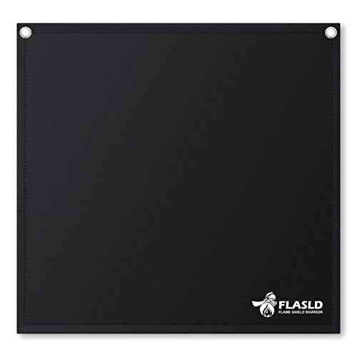 FLASLD Magnet Flame Protector for Soldering and Brazing, 18''x18'' High-Temperature PlumberPad Heat Shield, Fire Resistant Welding Mat