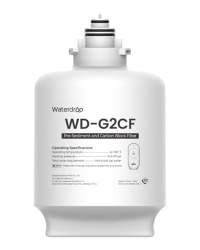 Waterdrop G2CF Replacement Water Filter for G2 & G2P600 & G2MNR RO Systems - 1 Pack