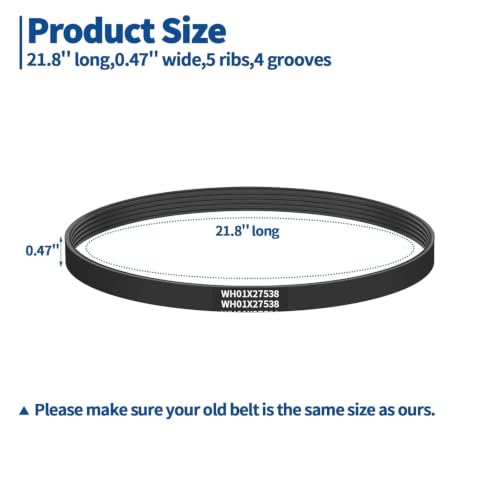 GE WH01X27538 Washer Drive Belt OEM Replacement for GE/Hotpoint