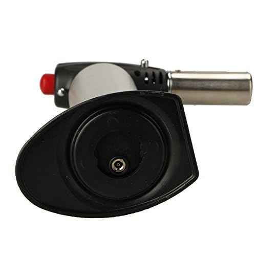Heavy Duty Micro Blow Torch Flame Forte-Torch for Soldering- Plumbing- Big Refillable Butane Torch- Jewelry-Torch for Home and Kitchen-Adjustable Flame-Security Lock (Gray)