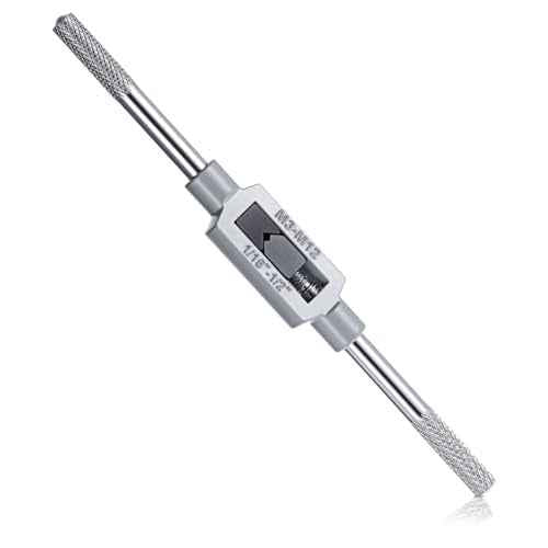 3mm-12mm Adjustable Tap Wrench Handle, 1/16"-1/2" Reamer Steel Adjustable Wrench Hand Tool for Tapping Operations