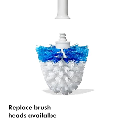 OXO Good Grips Toilet Brush & Plunger Set - White Bathroom Essential