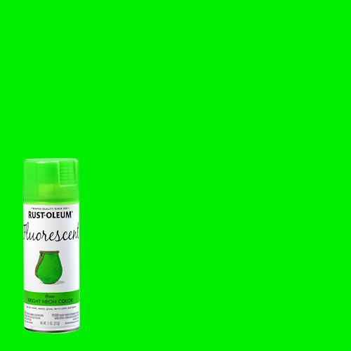 Rust-Oleum Fluorescent Green Spray Paint 11oz Neon for Indoor & Outdoor Use