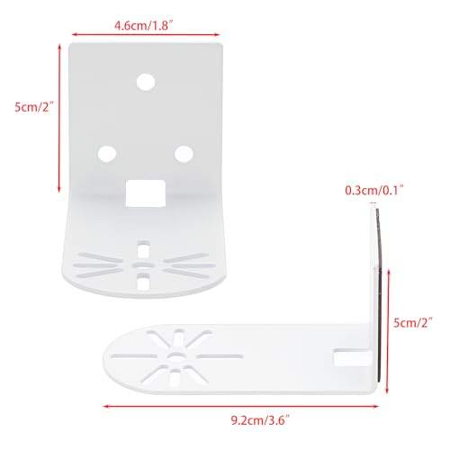 Sumnacon 2PCS Wall Mount Camera Shelf- Metal Small Wall Shelf with Adhesive,Universal Small Floating Shelf for Security Cameras, Speakers,White