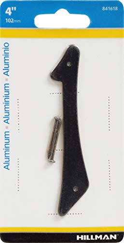 Hillman 4 Inch House Number 1 Black Die Cast Aluminum - Weatherproof Address Sign