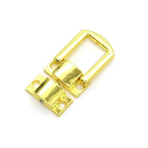 12 Pieces Hasp Latch Catch Lock, Metal Buckle Lock for Box Decoration(Gold)