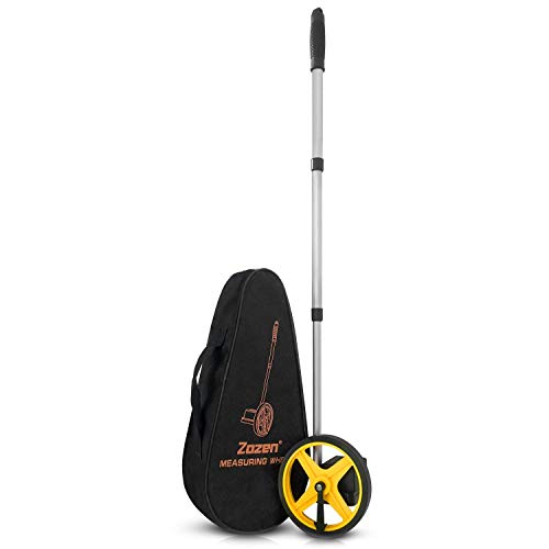 Zozen 6-Inch Measuring Wheel with Telescopic Handle - 37in Extended (Handle 37 in) - Yellow