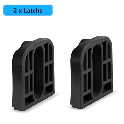 Retractable Baby Gate Replacement Parts, 55" W x 33" H Retractable Baby Gate Extensions (Including 2 x Latches + 2 x Brackets + 1 Set of Screws) for Retractable Gate (Black)