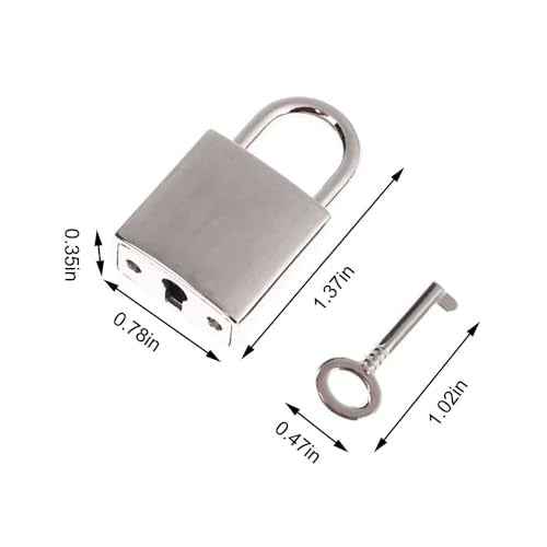 2pcs Vintage Old Antique Style Mini Archaize Padlocks Key Lock with Key for Jewelry Box Storage Box Diary Book(Gold)