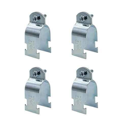 1-1/4" EMT Strut Clamps for Rigid Conduit and Pipe, 4 Packs Universal Steel Strut Clamps for Rigid Conduit and EMT, Standard Electro-Galvanized Assembled with Bolt and Nut