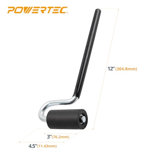 POWERTEC 12-Inch Long Handle J-Roller for Laminate & Veneer Installation | 1 Pack