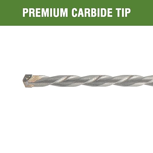 1/4" x 8" Masonry Drill Bits (2 Pack) Concrete Hammer Drill Bits Carbide Tipped, for Cement, Brick, Stone, Hex Shank