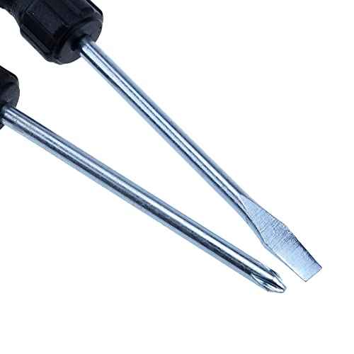 10Pcs Screwdrivers Set, 5 Phillips Screwdriver & 5 Flat Head Screwdriver Magnetic Screwdriver Set for Fastening, Loosening Screws, Repairing Home Improvement Craft (Black, 6 Inch)