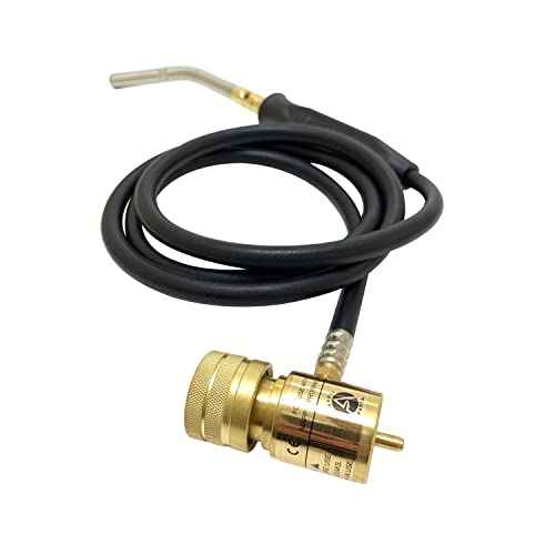 Appli Parts APHT-3W Single Burner Hand Torch with 5 ft Hose and Handle for Soldering Welding and brazing with map or Propane Fuel for HVAC and Plumbing