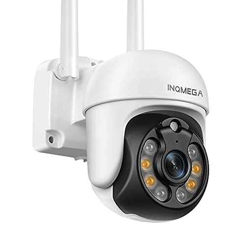 INQMEGA TUYA PTZ Camera Outdoor, 3MP Security Home Surveillance Camera with 2.4G WiFi, Waterproof IP Wireless Camera, Color Night Vision£¬Two-Way Audio, Motion Detection, Cloud & SD Card