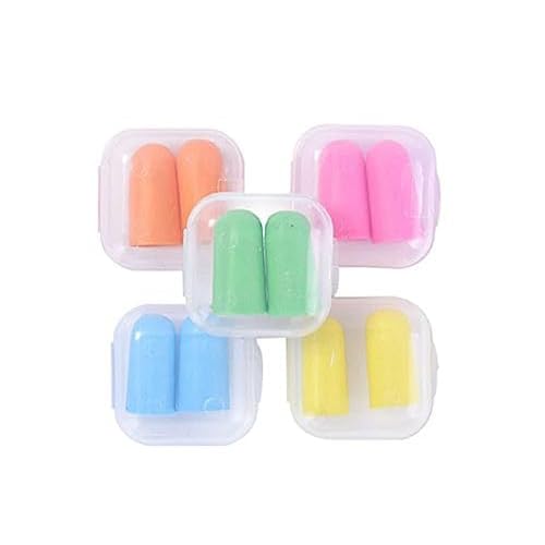 5 Pairs Soft Foam Hearing Protection Earplugs with Case